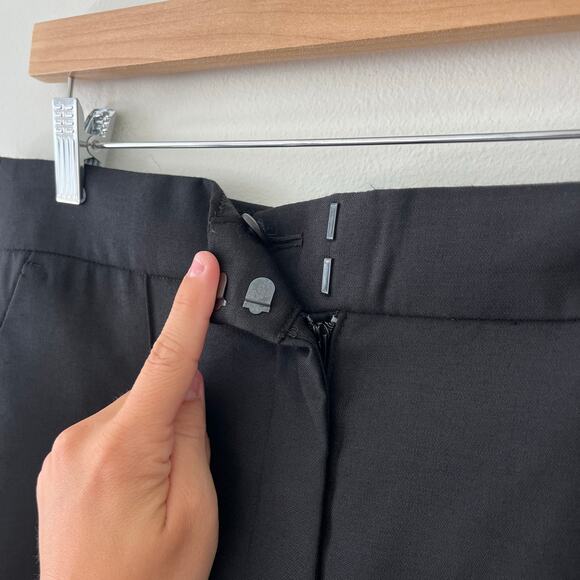 J. Crew NWT Collection Full Length Wide Leg Black Tuxedo 100% Italian Wool pants - Picture 8 of 15